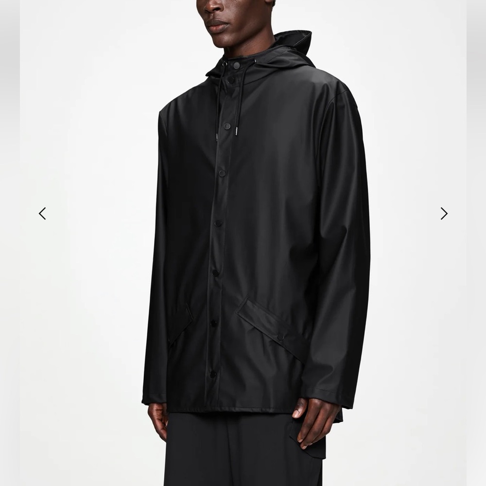 RAINS Jacket - Waterproof Unisex Jacket for Men and Women BLACK